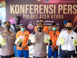 Polres Aceh Utara Berhasil Gulung Sindikat 7 Kilogram Sabu